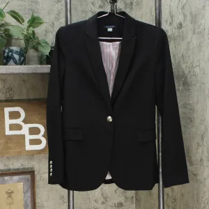 Tommy Hilfiger Women's One Button Blazer Jacket Black 4