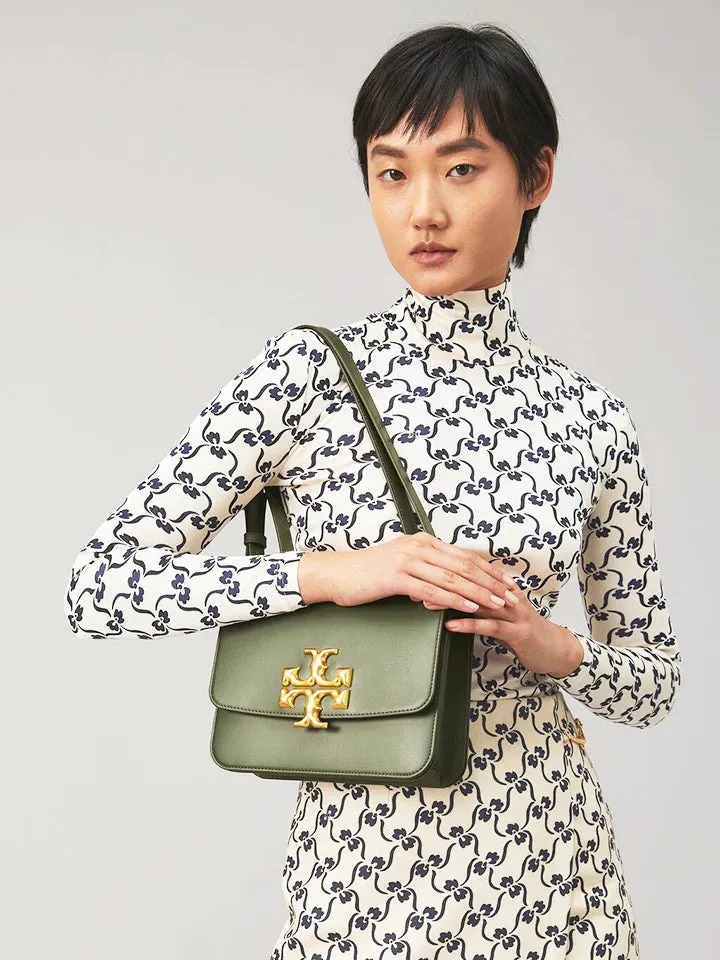 Tory Burch Eleanor Dark Ivy Convertible Shoulder Bag – 83009