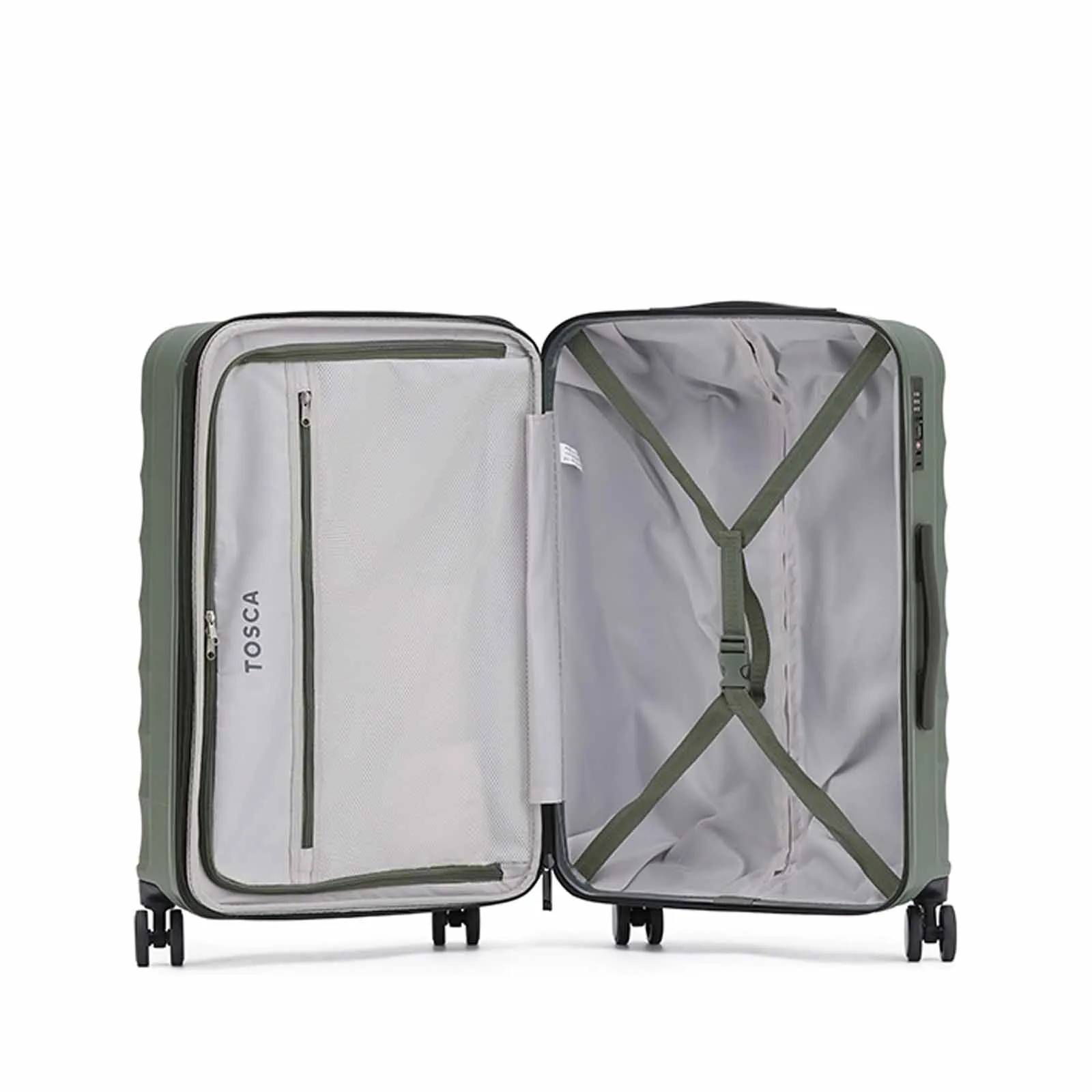 Tosca Interstellar 4W 79cm Large Suitcase Moss