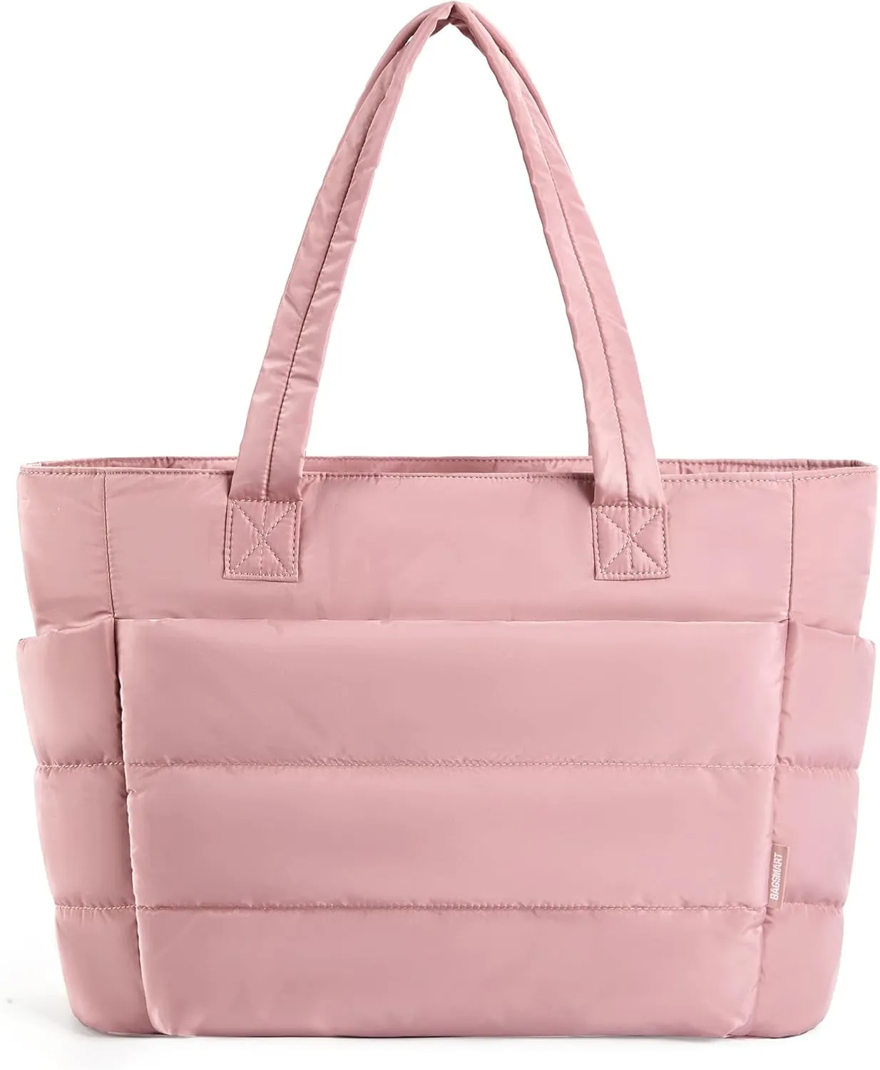 Tote Bag for Women, Lightweight Puffy Tote Bag with Compartments, Quilted Shoulder Bag Handbag for Travel, Work
