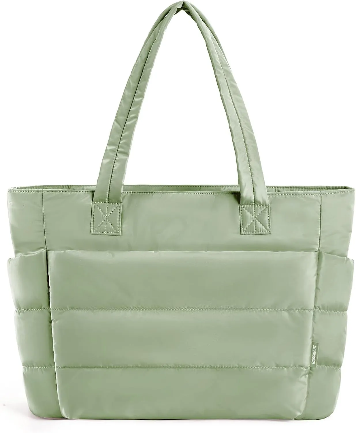Tote Bag for Women, Lightweight Puffy Tote Bag with Compartments, Quilted Shoulder Bag Handbag for Travel, Work