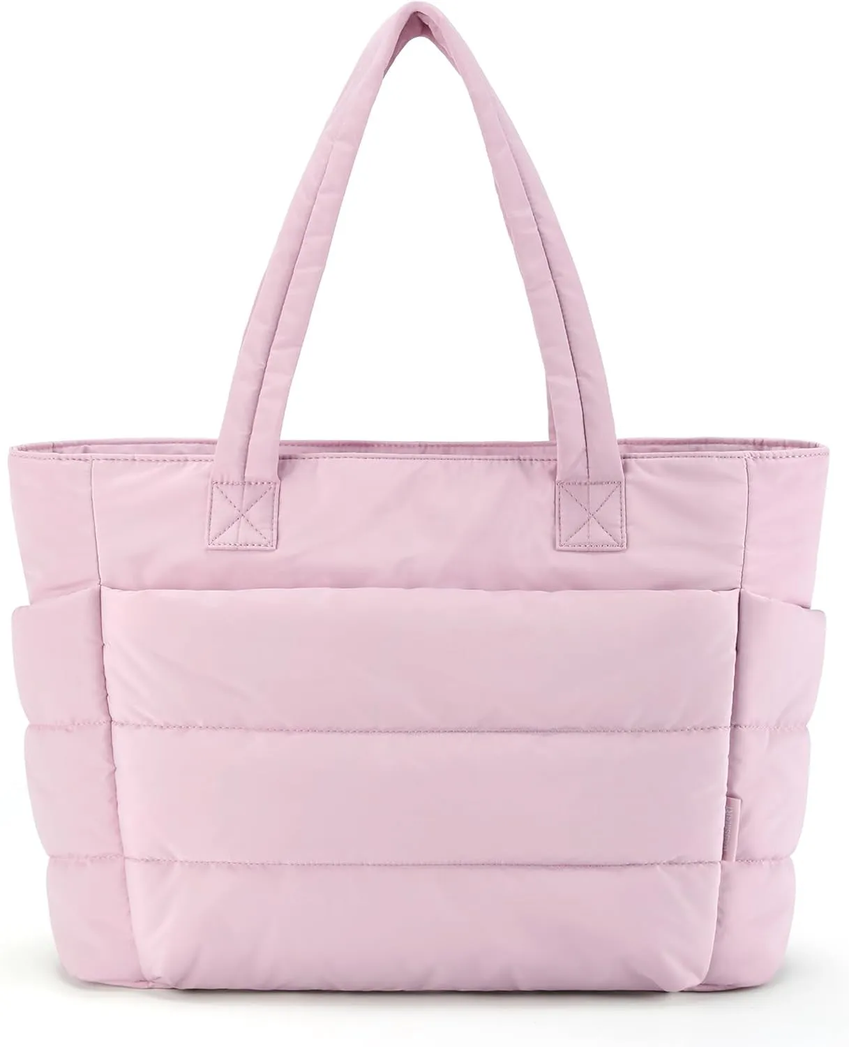 Tote Bag for Women, Lightweight Puffy Tote Bag with Compartments, Quilted Shoulder Bag Handbag for Travel, Work