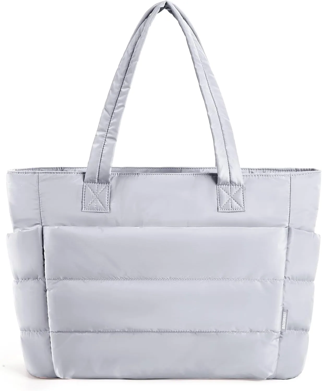 Tote Bag for Women, Lightweight Puffy Tote Bag with Compartments, Quilted Shoulder Bag Handbag for Travel, Work