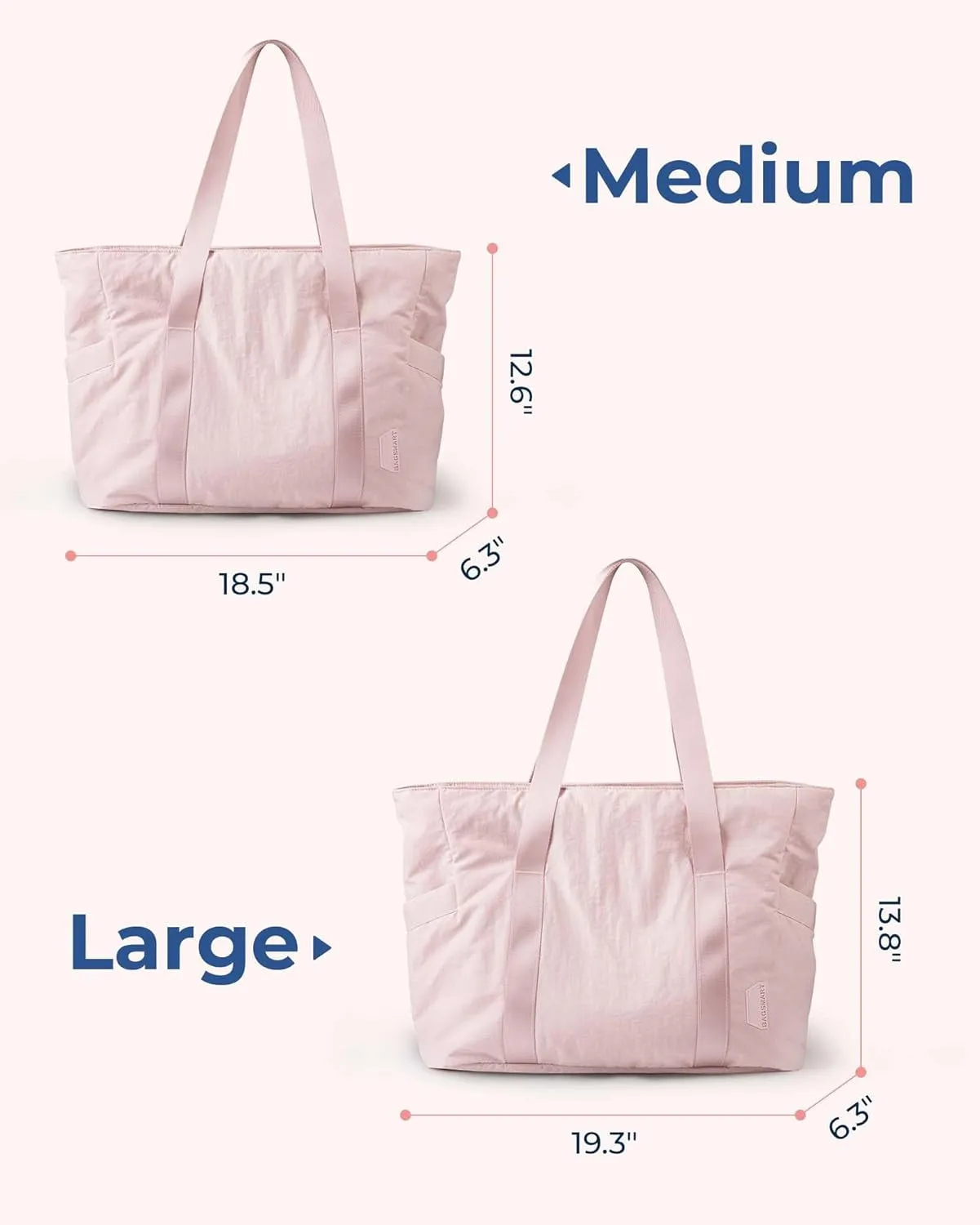 Tote Bag for Women with Zipper, Gym Tote with Compartments, Work Tote Nurse Dance Yoga Bag for Sport, Travel