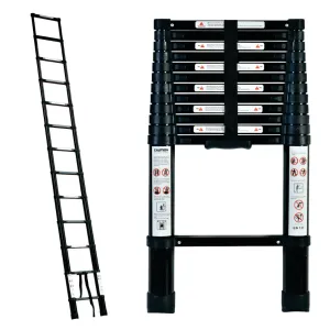 TRA - 3.8m Portable Telescopic Ladder w/ Carry Bag