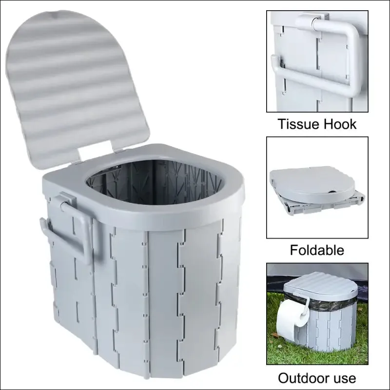 Travel bucket toilet seat portable folding toilet with lid emergency toilet car folding toilets