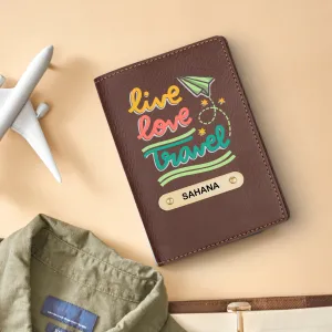 Travel Print Personalised Nexon Passport Cover 1 - Brown