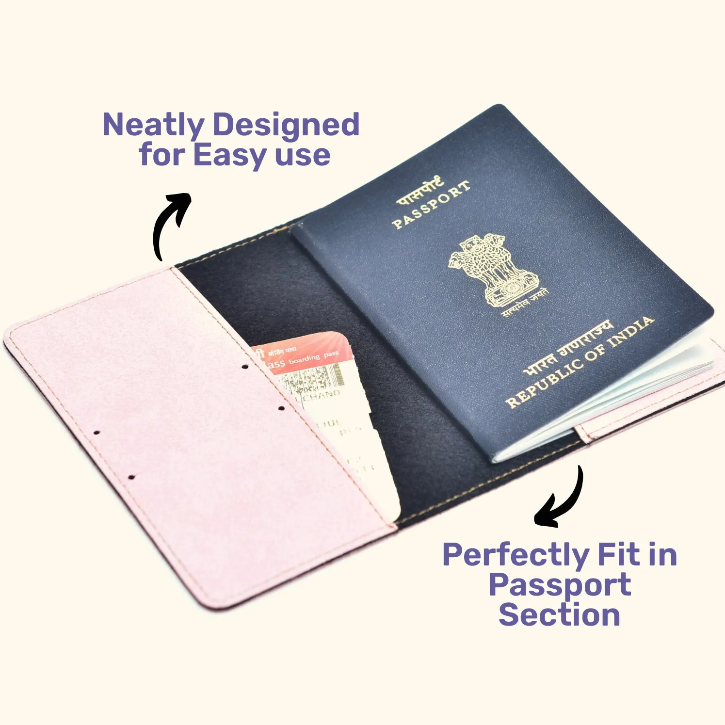 Travel Print Personalised Nexon Passport Cover 7 - Pink