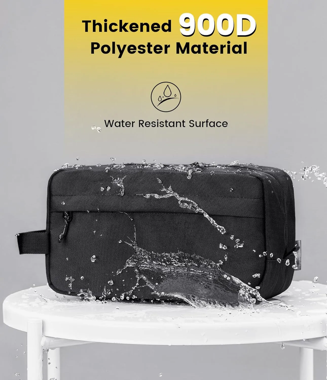Travel Toiletry Bag for Men - Hanging Toiletries Bag Water Resistant Dopp Kit Travel Bag for Toiletries Accessories