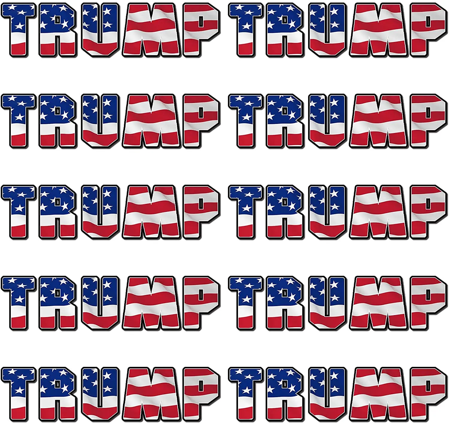 Trump American Flag Vinyl Stickers