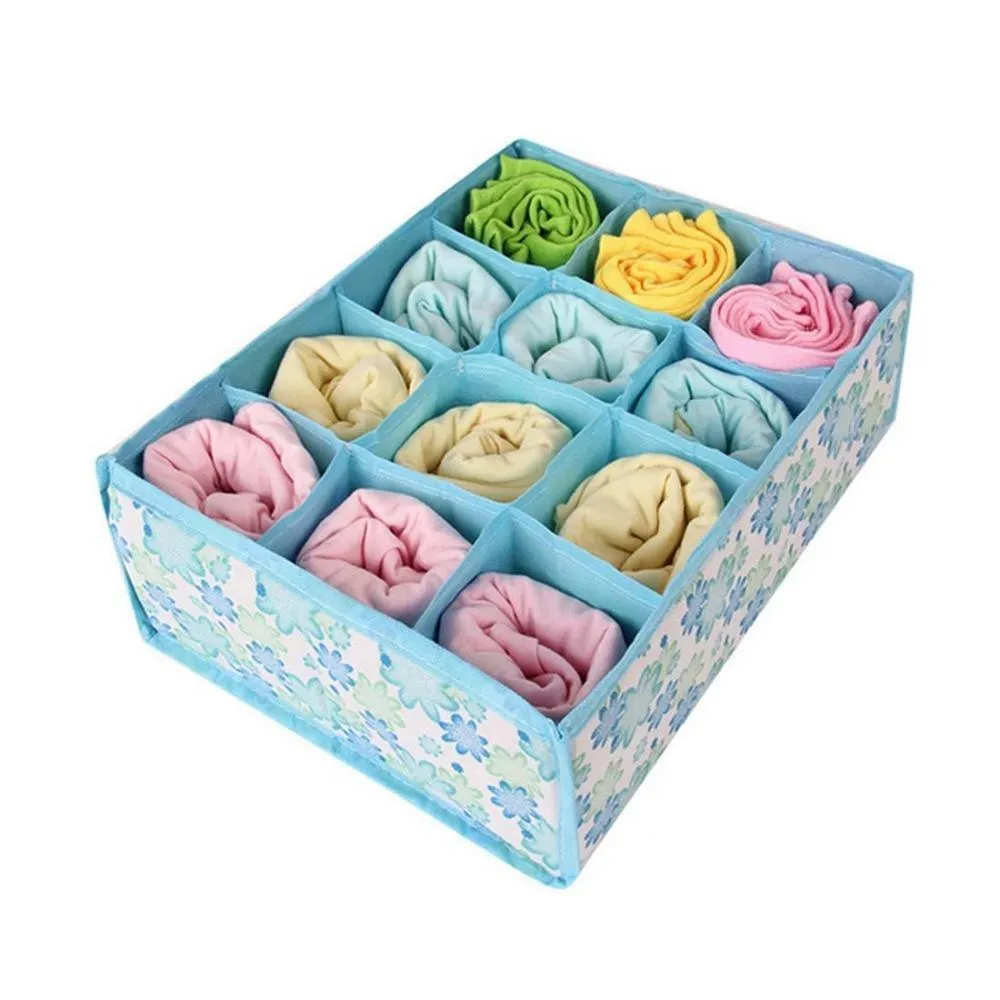 Twelve (12) Grid Non-Woven Fabric Foldable Storage Box