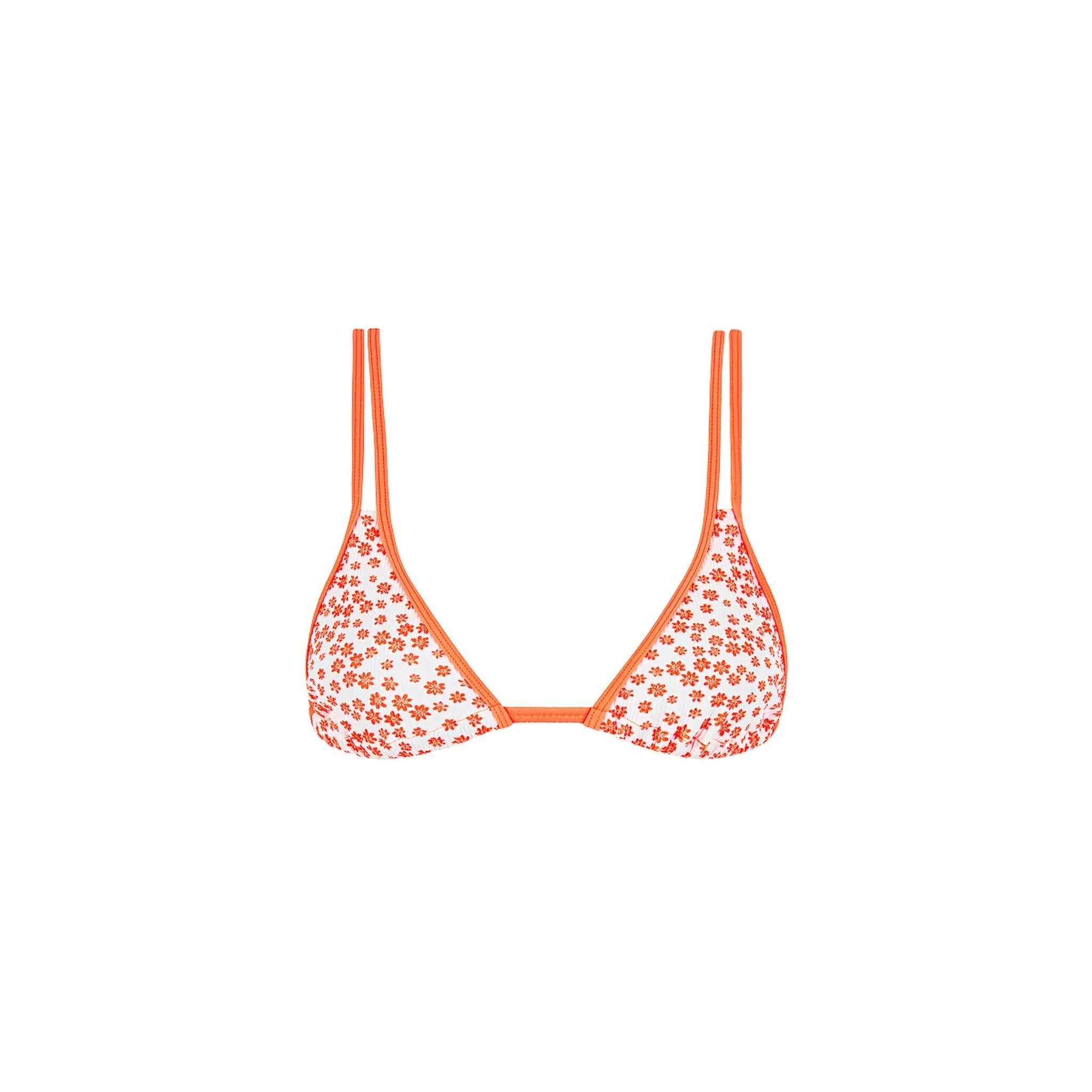 Twin Strap Bralette Bikini Top - Orange Fantasy