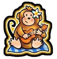 Ukulele Monkey Decal