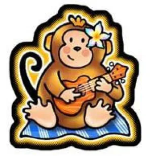 Ukulele Monkey Decal