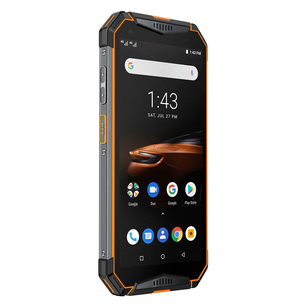 Ulefone Armor 3W IP68 Waterproof Mobile Phones Android 9.0 5.7"" Helio P70 6G 64G Face ID NFC Global Version Smartphone Orange