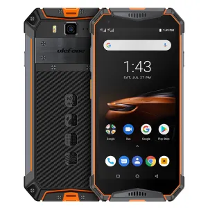 Ulefone Armor 3W IP68 Waterproof Mobile Phones Android 9.0 5.7"" Helio P70 6G 64G Face ID NFC Global Version Smartphone Orange