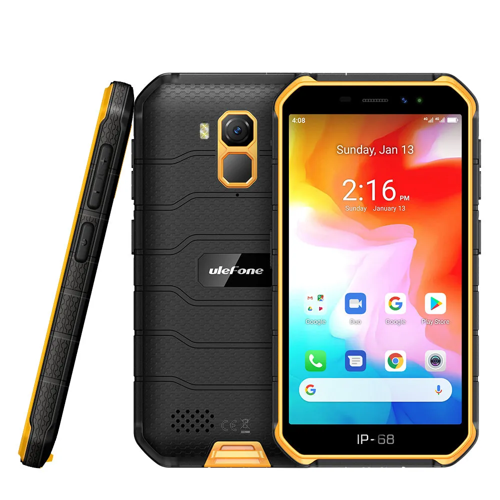 Ulefone Armor X7 5.0-inch Android10 Rugged Waterproof Smartphone Cell Phone 2GB 16GB ip68 Quad-core NFC 4G LTE Mobile Phone black_European version