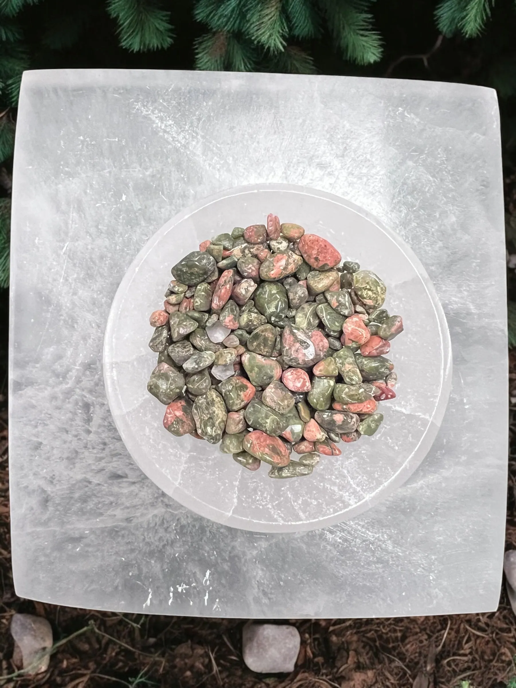 Unakite Gemstone Chips
