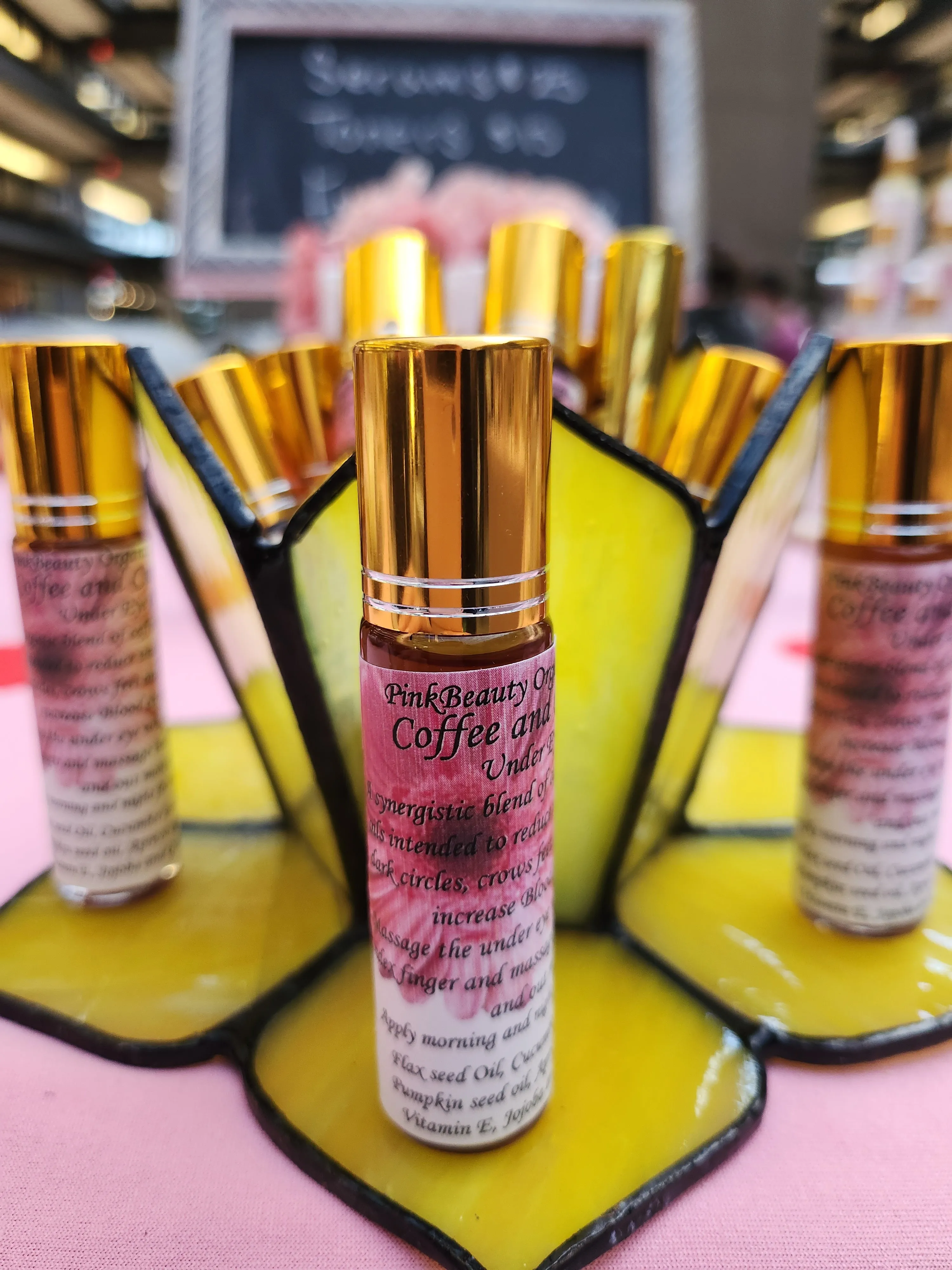 Under Eye Oil Roller, Coffee and Cucumber