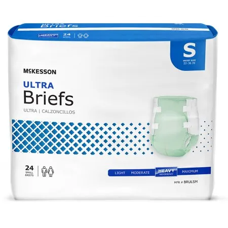 Unisex Adult Incontinence Brief McKesson Ultra Disposable Heavy Absorbency