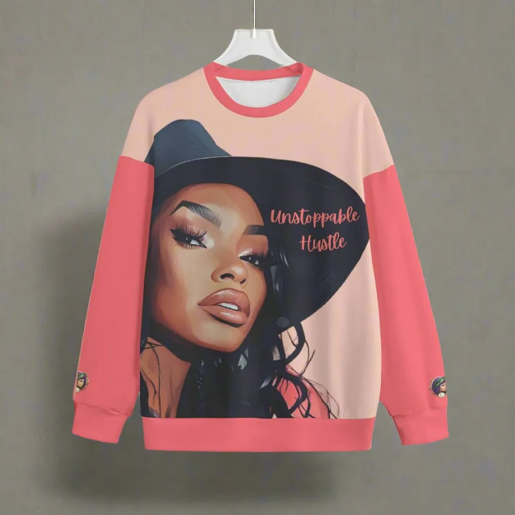 Unstoppable Hustle Knitted Fleece Sweater | Plus Size