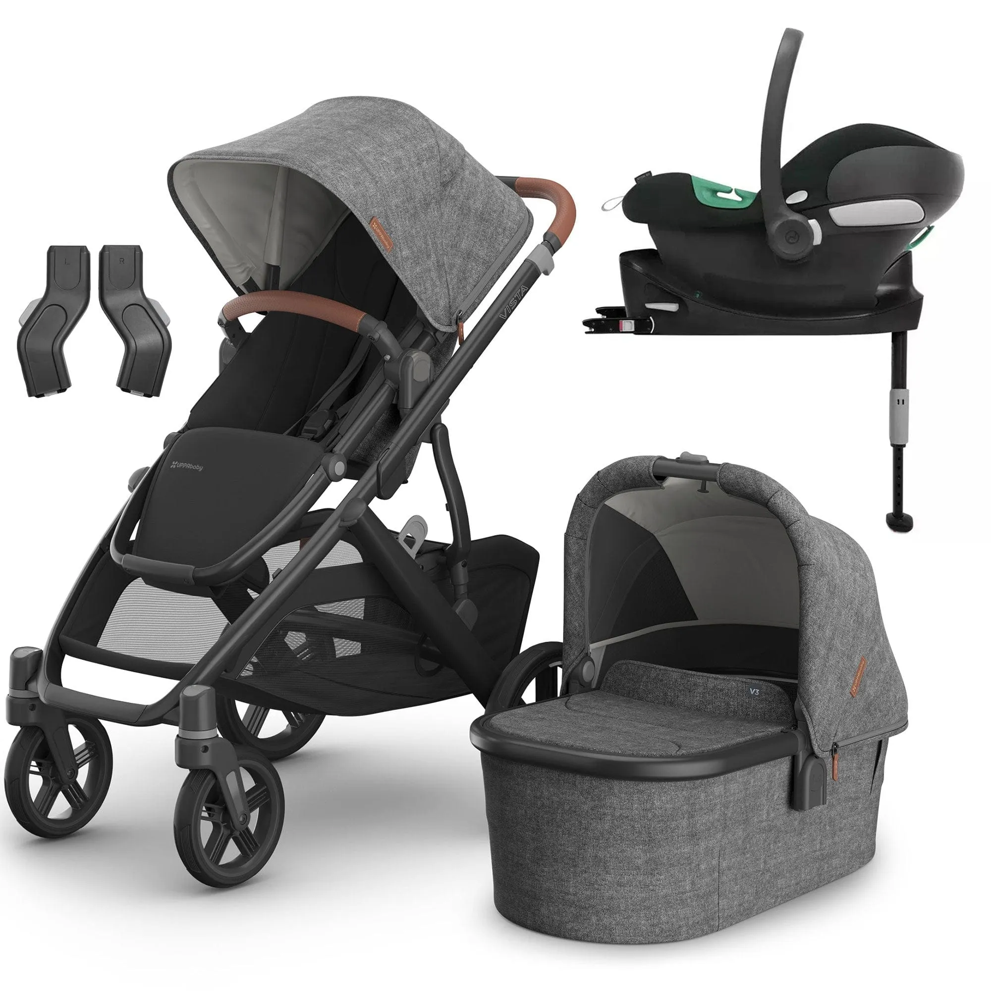 Uppababy Vista V3 Cybex Travel System - Greyson