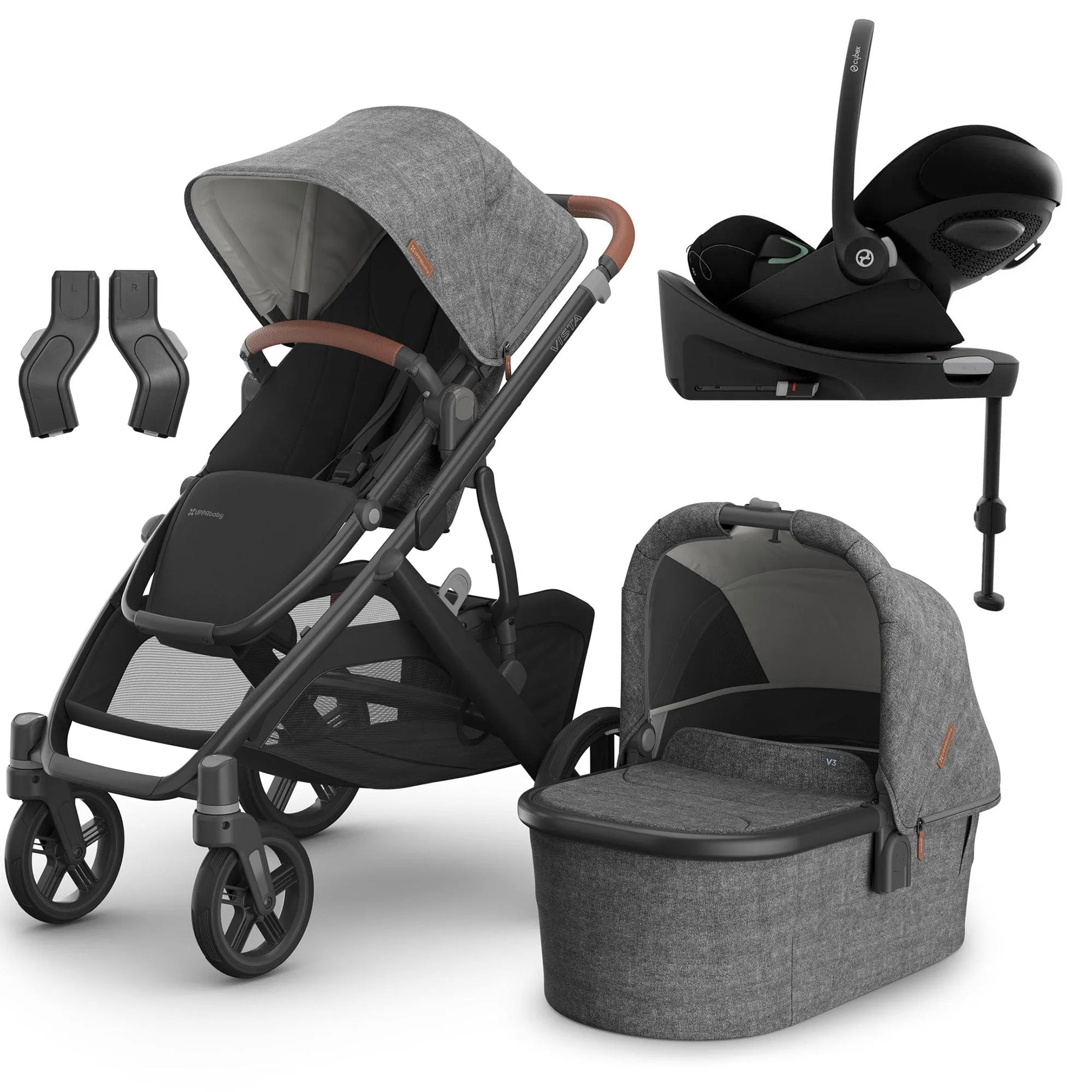 Uppababy Vista V3 Cybex Travel System - Greyson