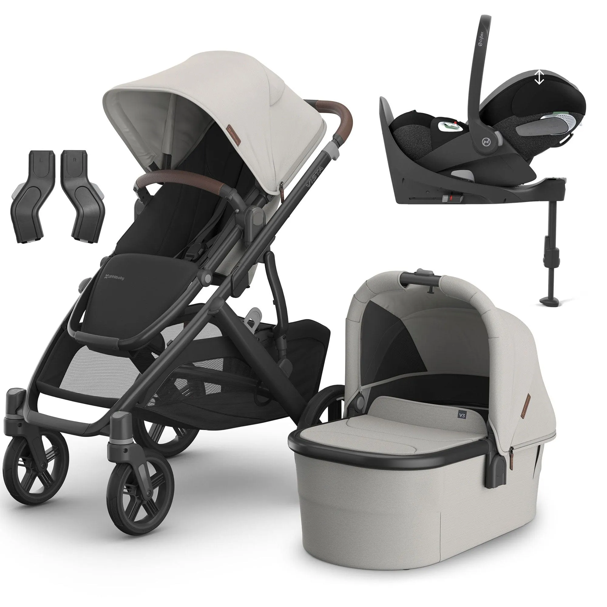Uppababy Vista V3 Cybex Travel System - Savannah