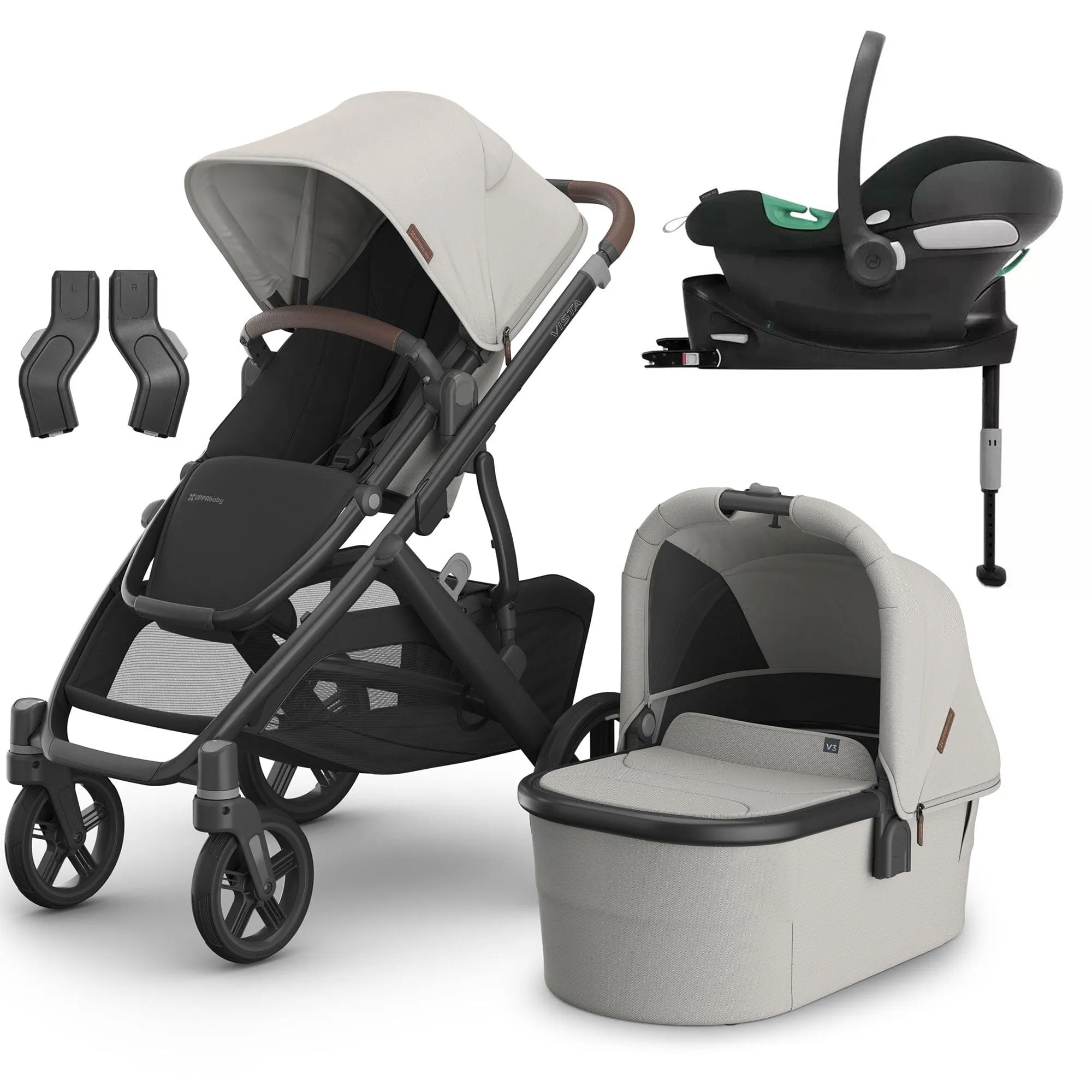Uppababy Vista V3 Cybex Travel System - Savannah