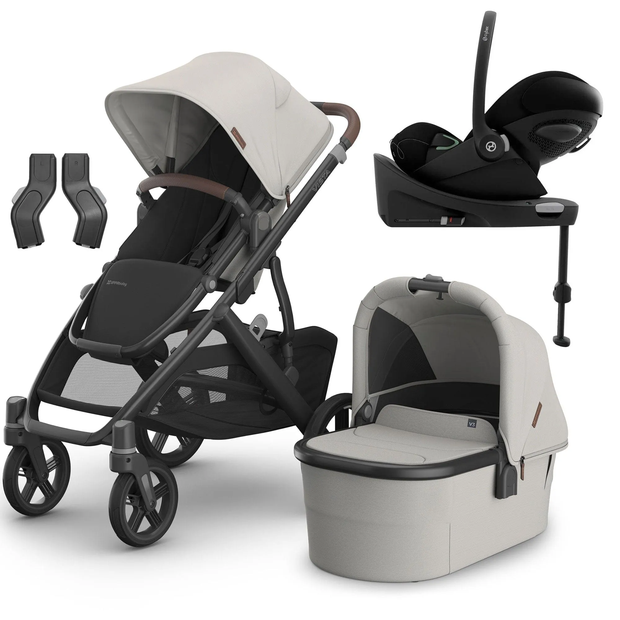 Uppababy Vista V3 Cybex Travel System - Savannah