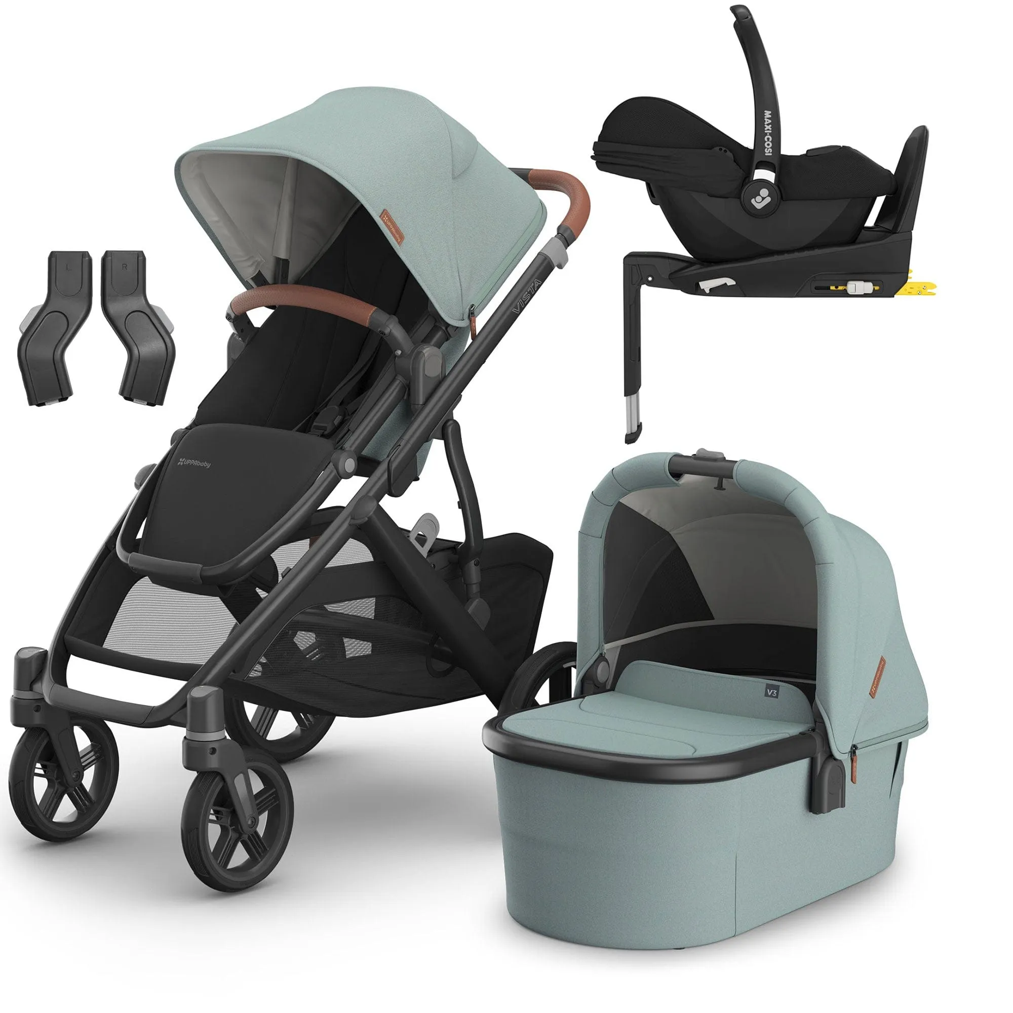 Uppababy Vista V3 Maxi-Cosi Travel System in Dillan