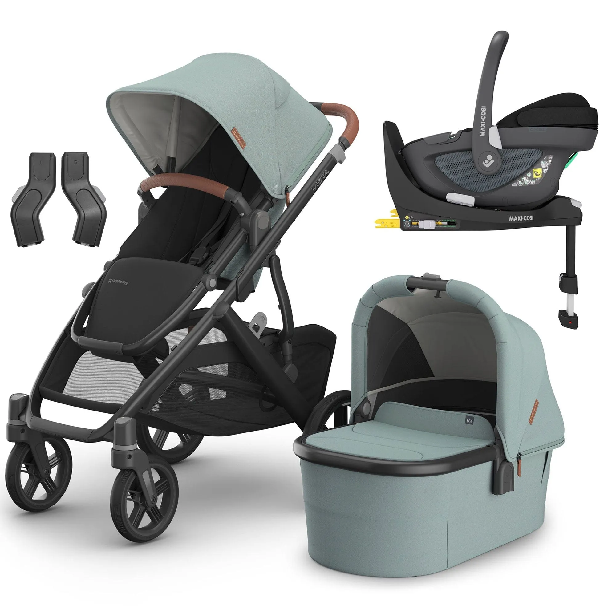 Uppababy Vista V3 Maxi-Cosi Travel System in Dillan