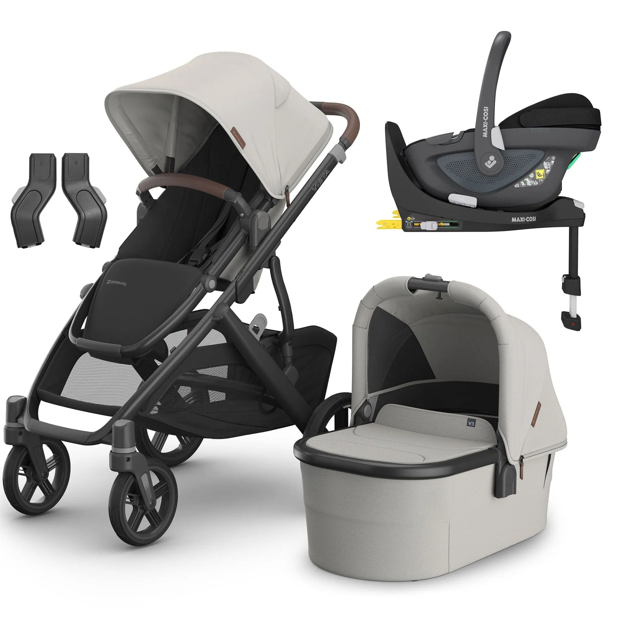 Uppababy Vista V3 Maxi-Cosi Travel System - Savannah