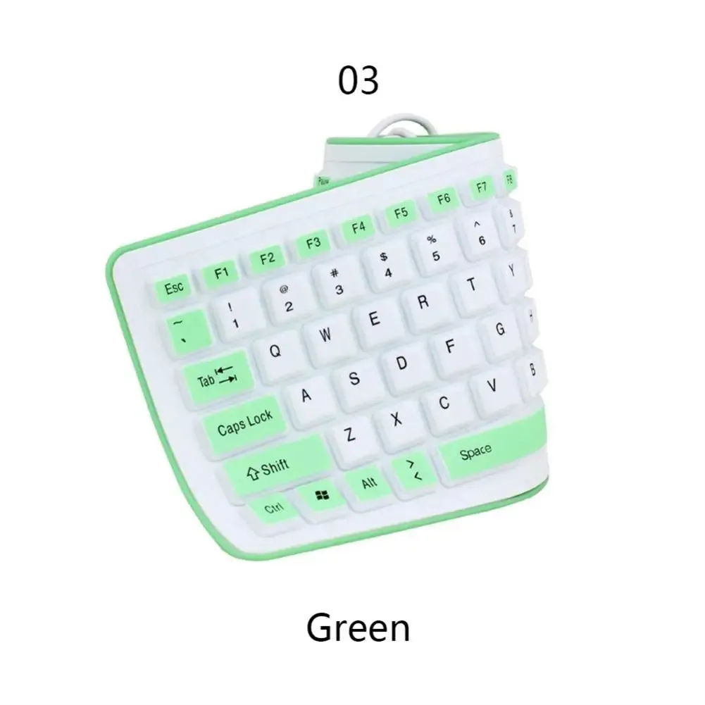 USB Waterproof Roll-Up Silicone Keyboard for PC Laptop