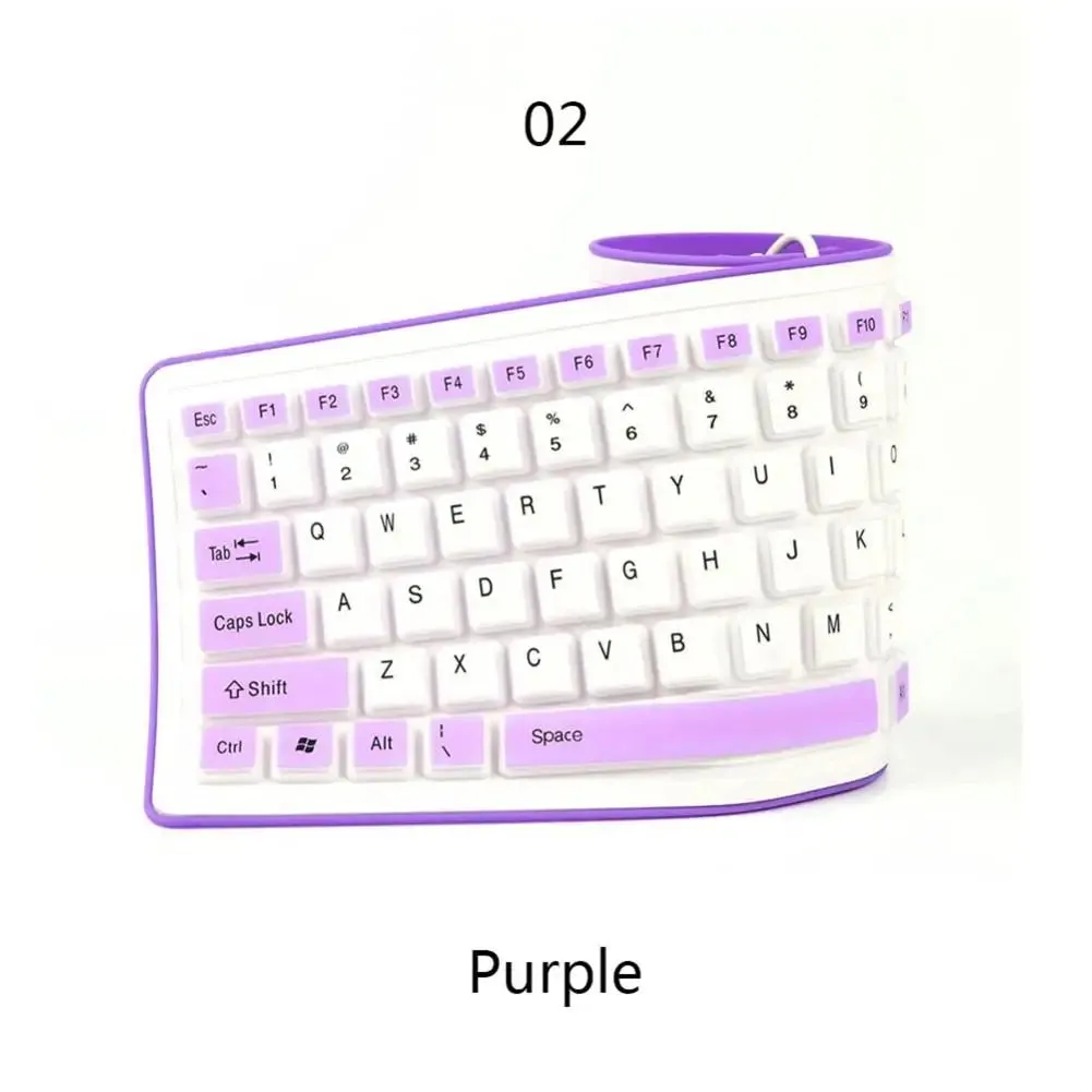 USB Waterproof Roll-Up Silicone Keyboard for PC Laptop