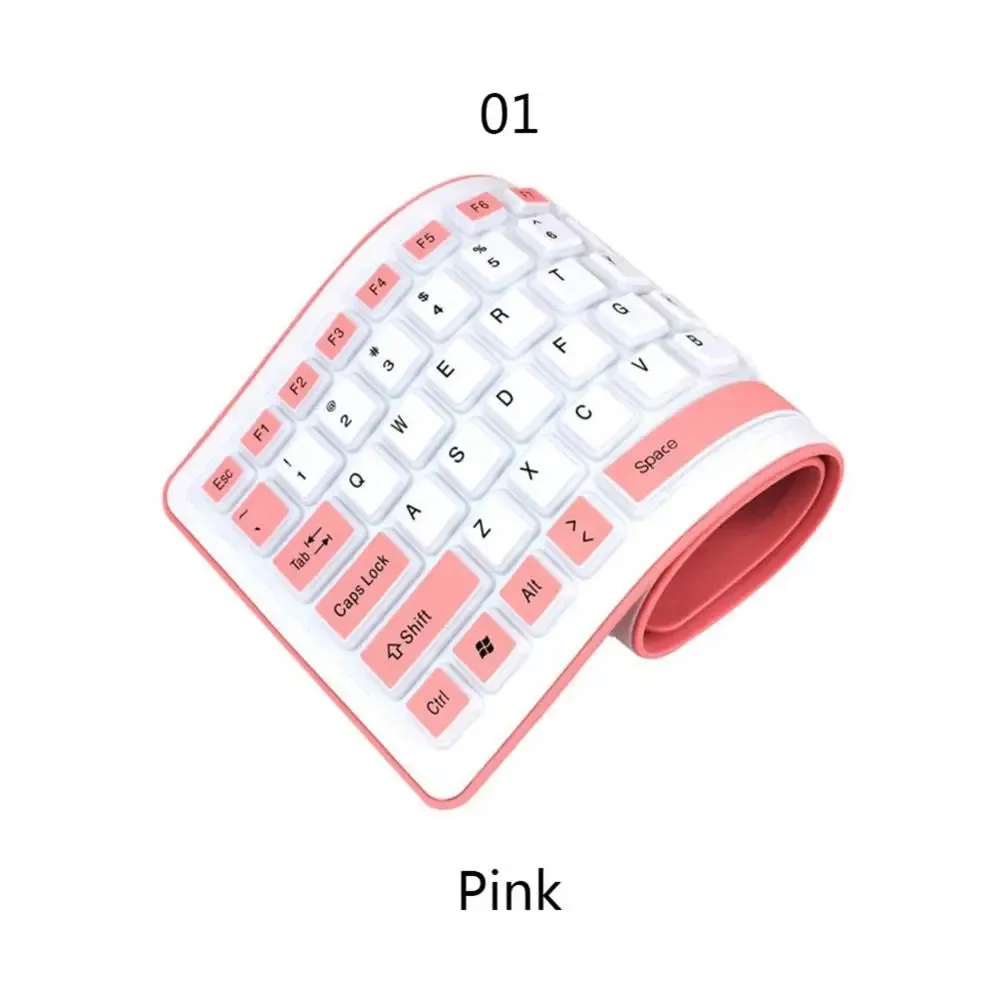 USB Waterproof Roll-Up Silicone Keyboard for PC Laptop