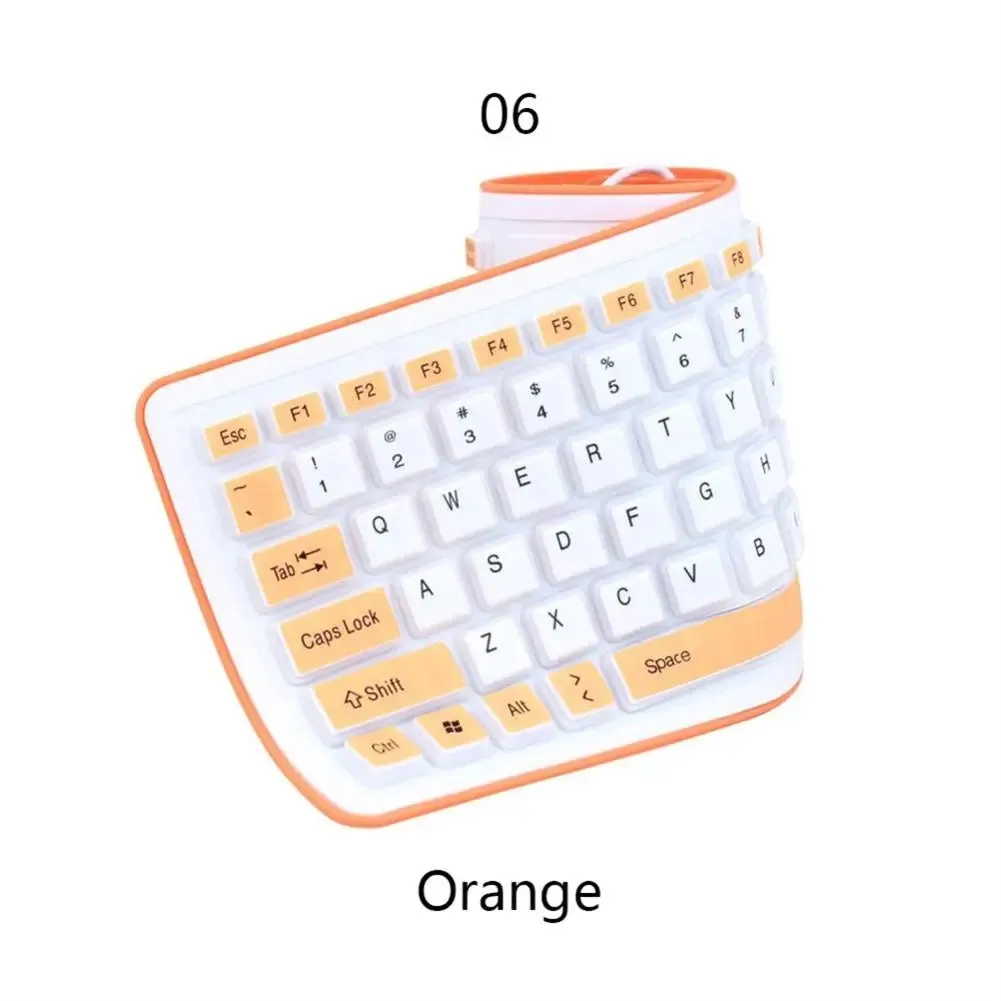 USB Waterproof Roll-Up Silicone Keyboard for PC Laptop