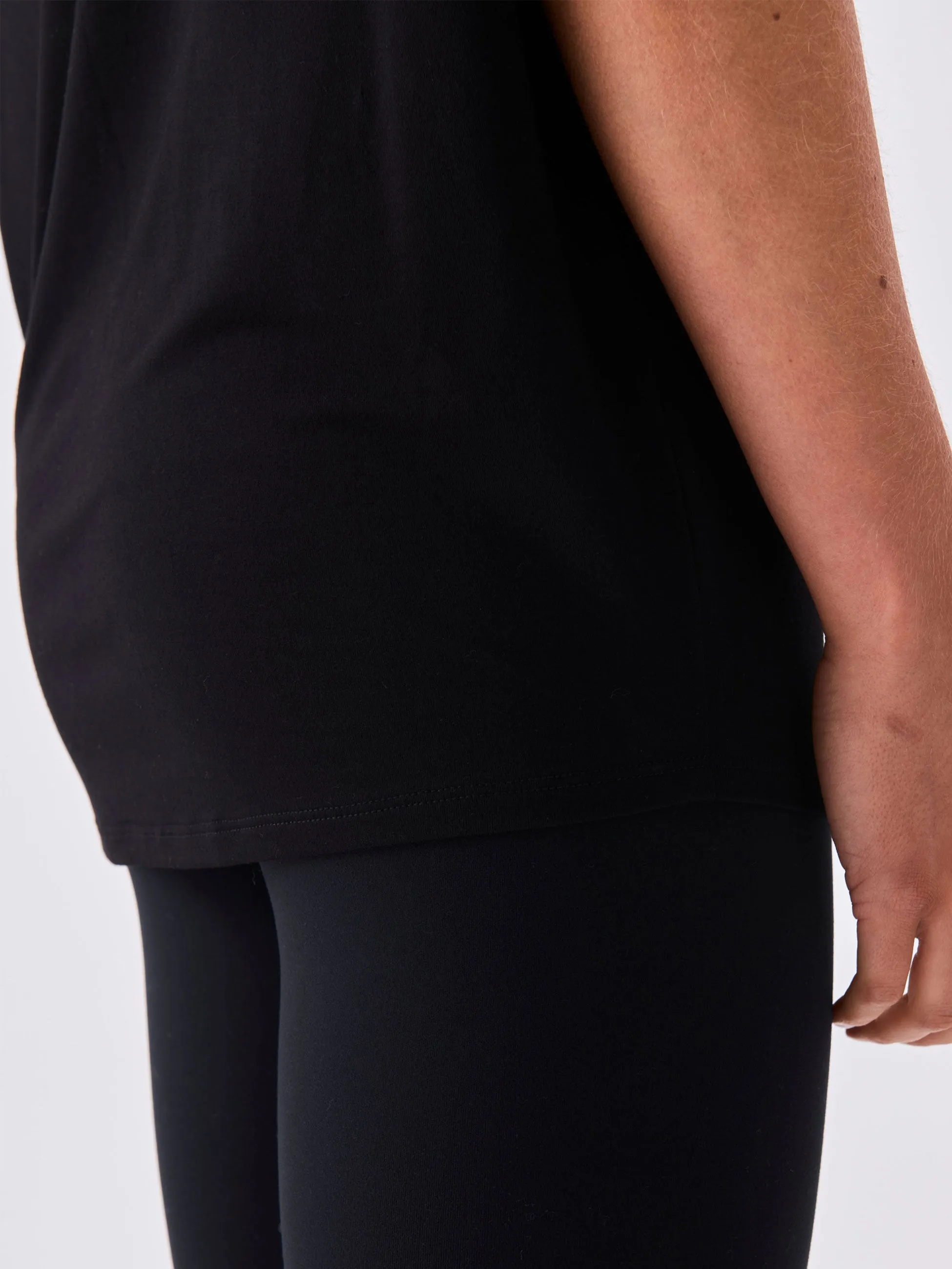 V Neck Modal Tee - Black