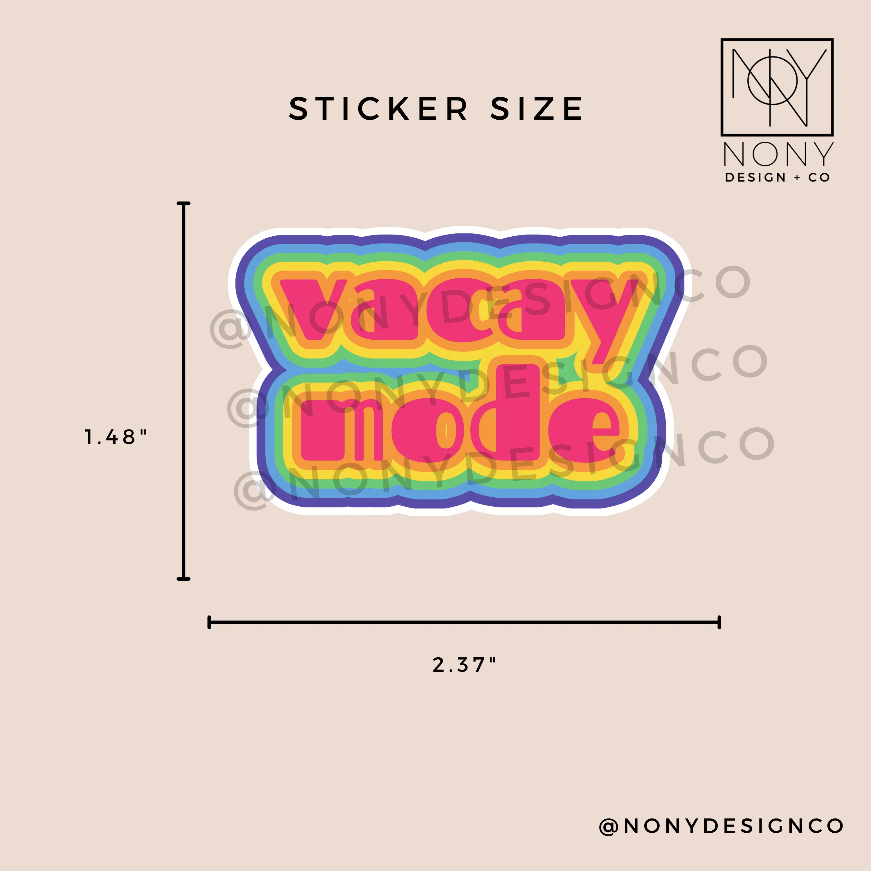 Vacay Mode Die Cut Sticker