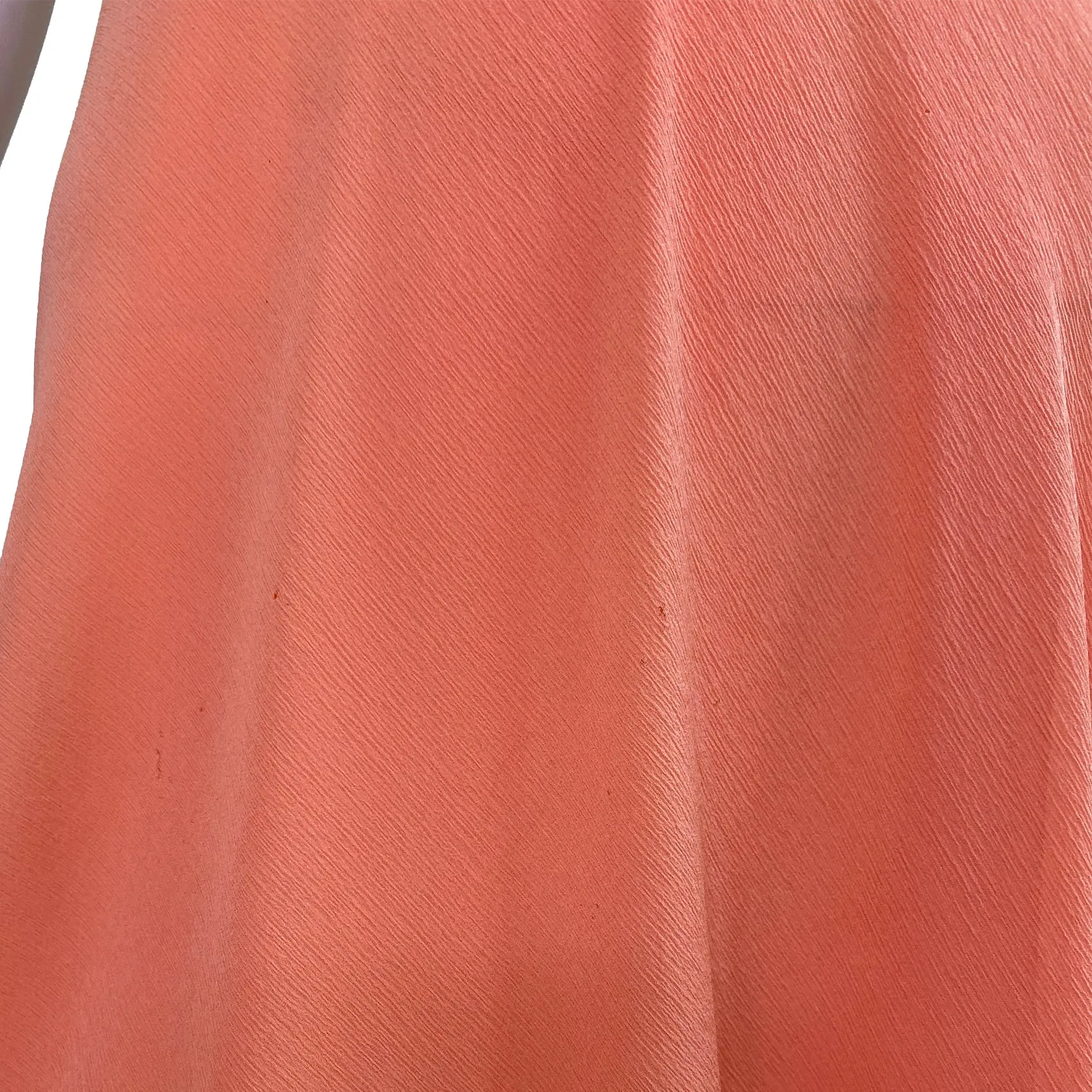 Valentino Night 1980s Coral Silk Dress