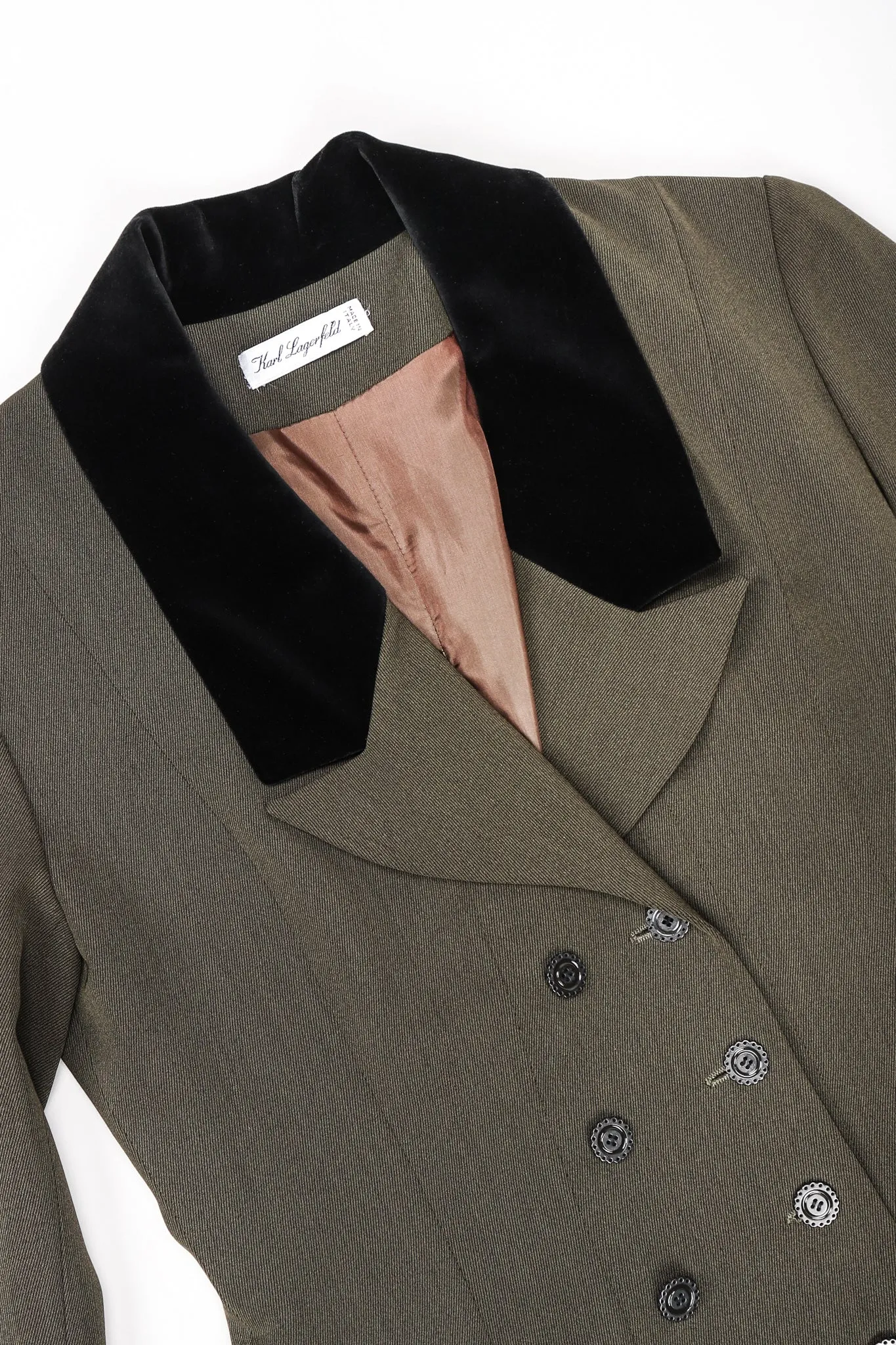 Velvet Tipped Reefer Coat