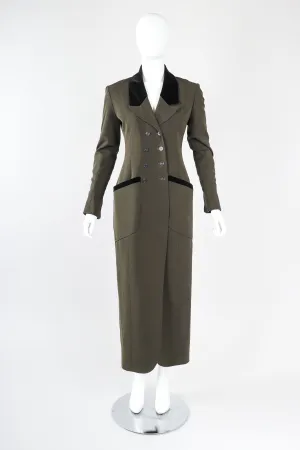 Velvet Tipped Reefer Coat