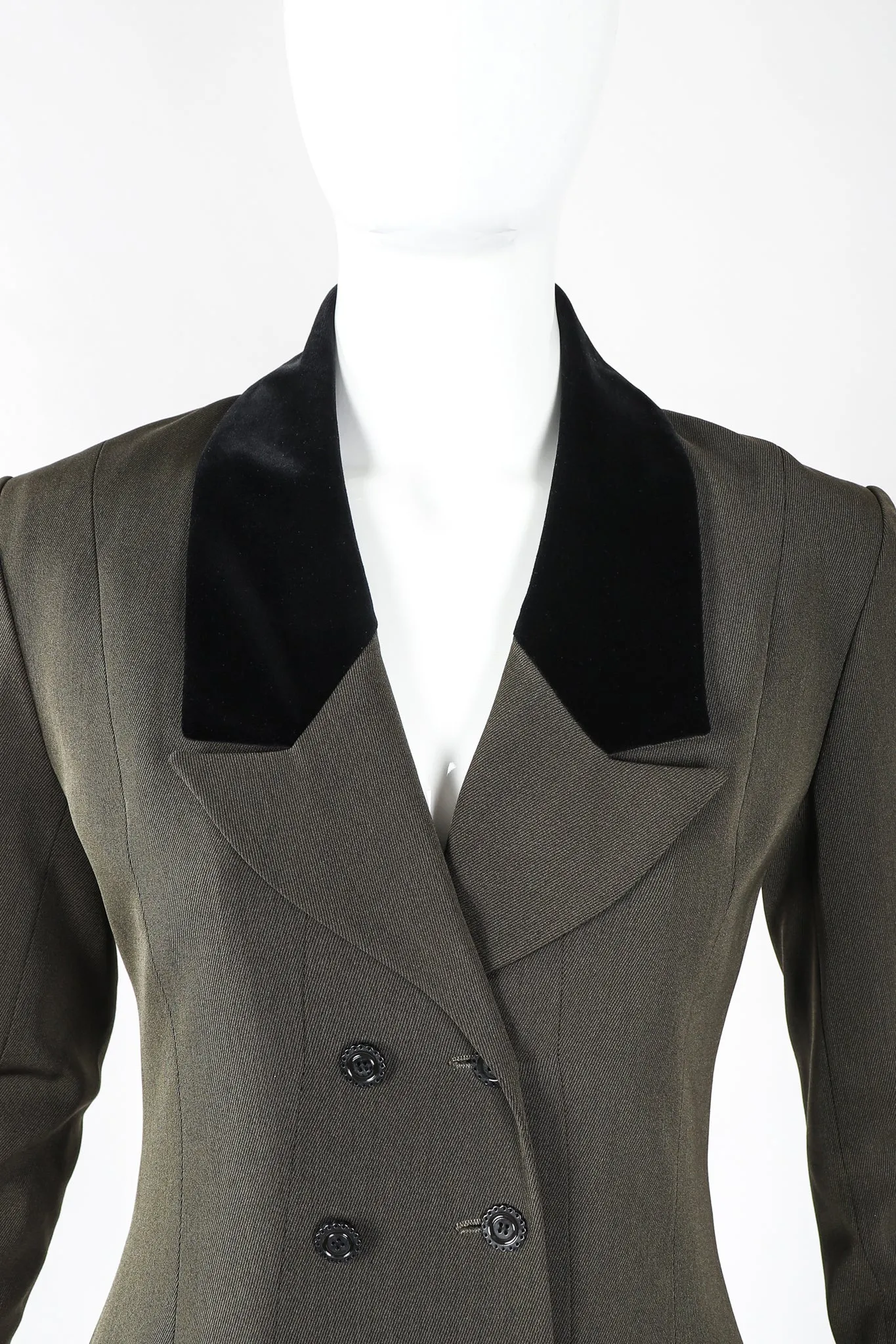 Velvet Tipped Reefer Coat
