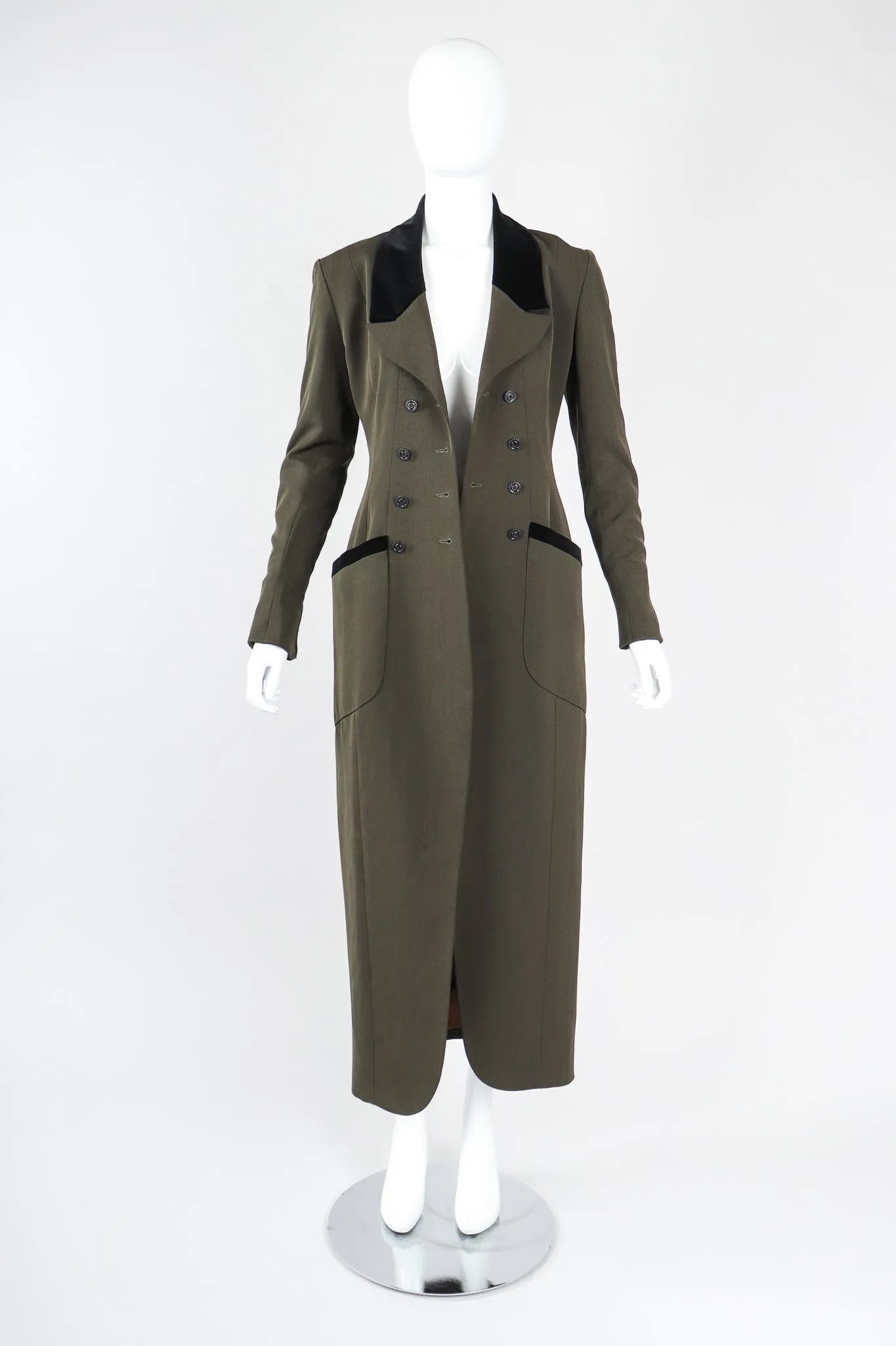 Velvet Tipped Reefer Coat