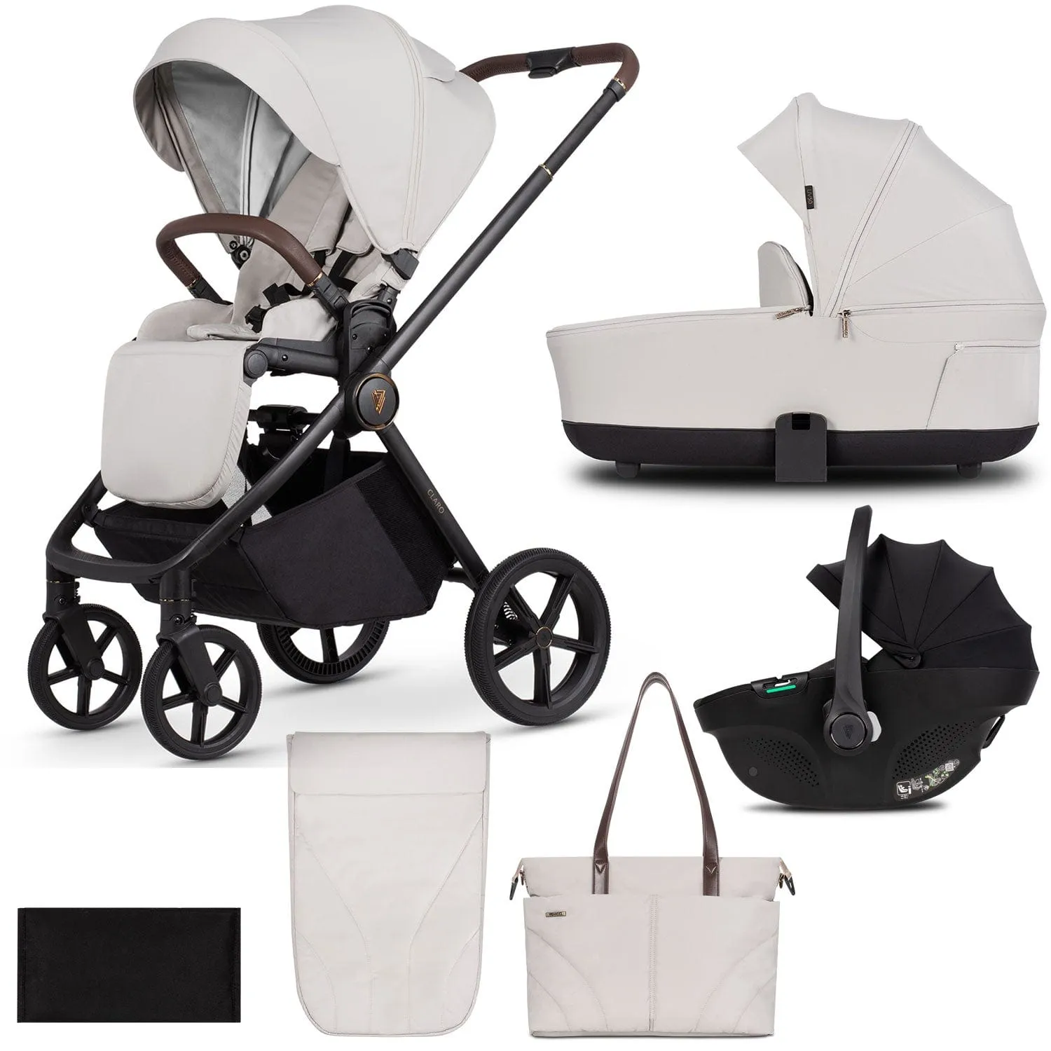 Venicci Claro 3 in 1 Travel System - Vanilla