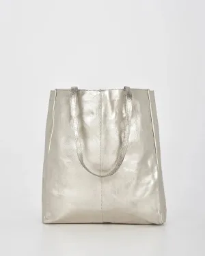 Venus Metallic Leather Hobo Bag