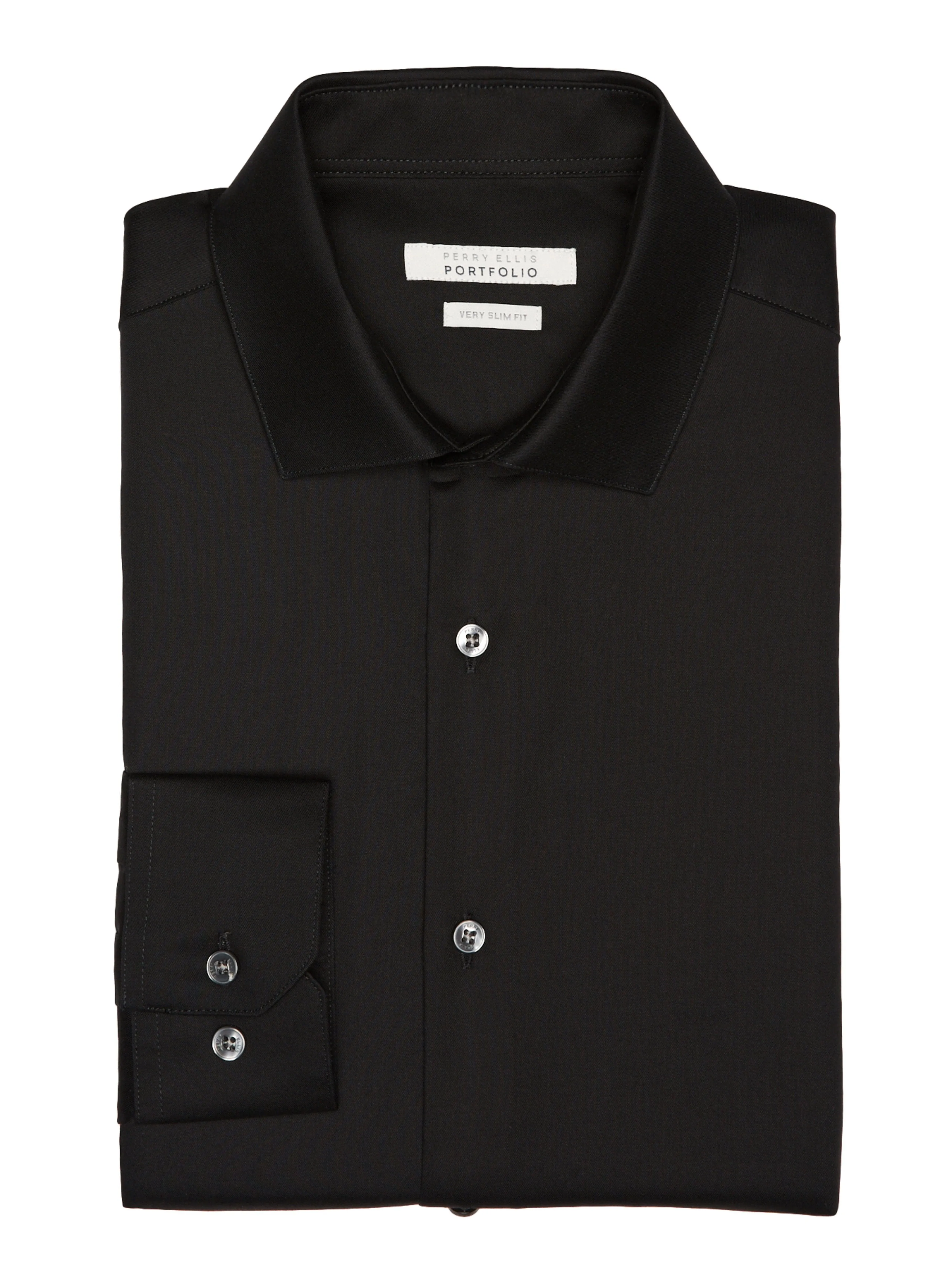 Very Slim Fit Non-Iron Solid Dress Shirt