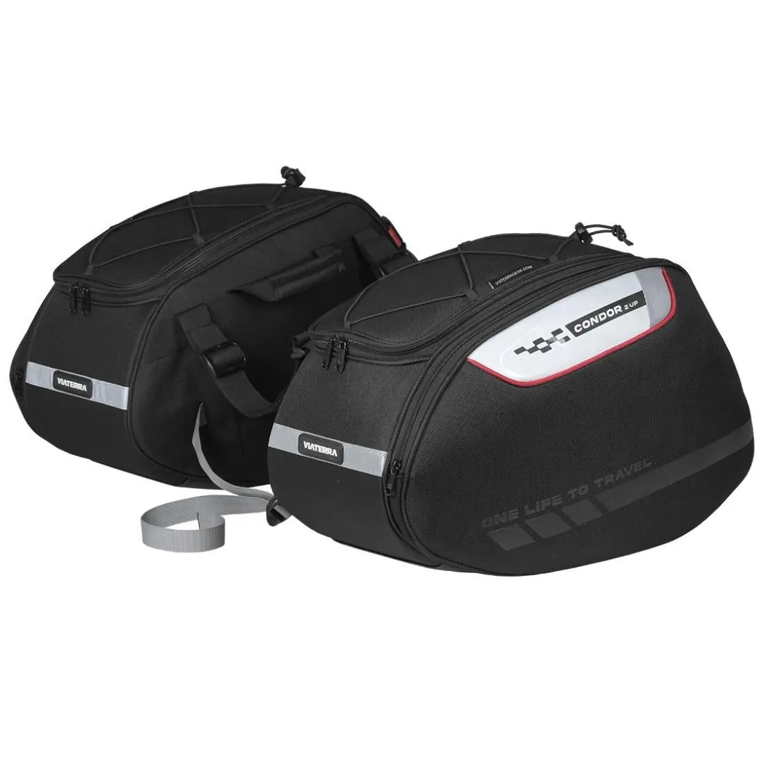 ViaTerra Condor 2UP 100% Waterproof Saddle Bag Black