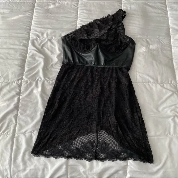 Victorias Secret Luxe Lingerie One Shoulder Slip Dress