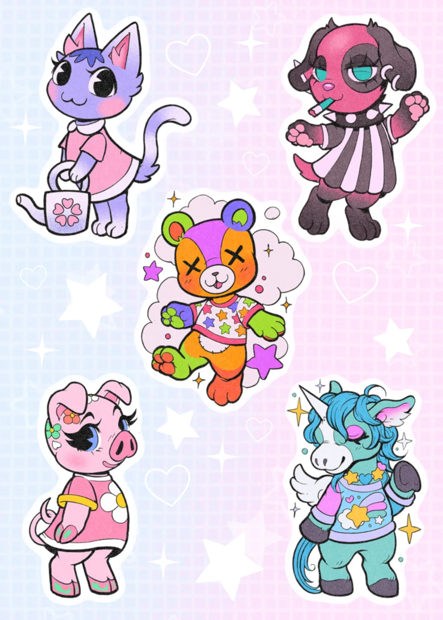villager friends ✦ sticker club sheet